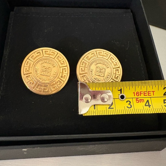 Givenchy Gold Plated Medallion Earrings - Picture 4 of 6